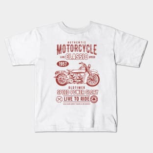 Authentic Motorcycle Classic Legend Kids T-Shirt